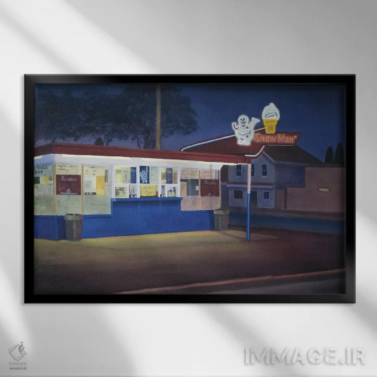 تابلو آخرین روز تابستان اثر دیوید آرسنو - نمای قابدار مشکی