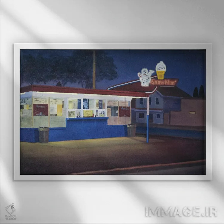 تابلو آخرین روز تابستان اثر دیوید آرسنو - نمای قابدار سفید