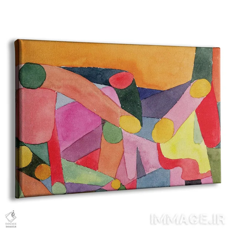 تابلو (بدون عنوان) ترکیب رنگی، حدود ۱۹۱۴ اثر پل کله - نمای پرسپکتیو محصول