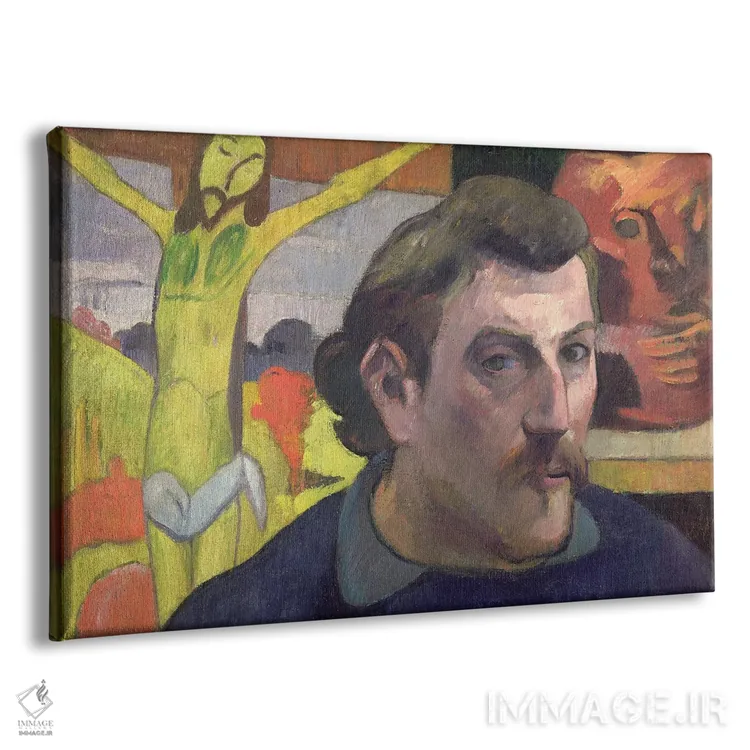 تابلو خودنگاره با مسیح زرد اثر پل گوگن - نمای پرسپکتیو محصول