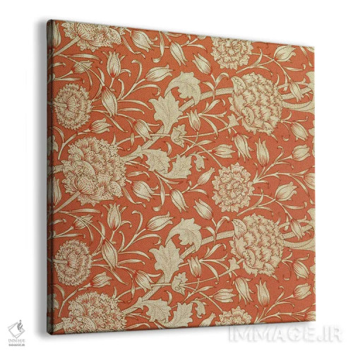 تابلو طرح کاغذدیواری لاله اثر ویلیام موریس (طراح و هنرمند بریتانیایی) - نمای پرسپکتیو محصول