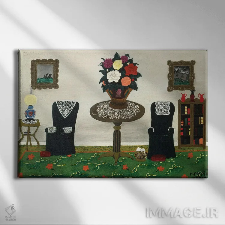تابلو دکوراسیون داخلی دوره ویکتوریا دو اثر هوریس پیپین - نمای روبهرو روی دیوار