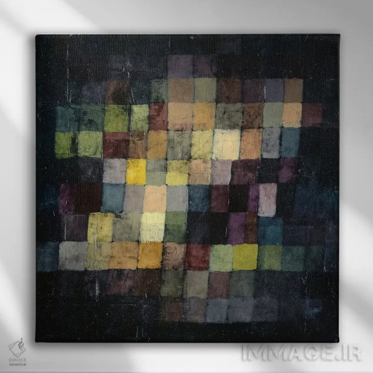 تابلو هارمونی باستانی، ۱۹۲۵ اثر پل کله - نمای روبهرو روی دیوار