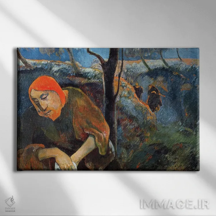 تابلو مسیح و باغ زیتون اثر پل گوگن - نمای روبهرو روی دیوار