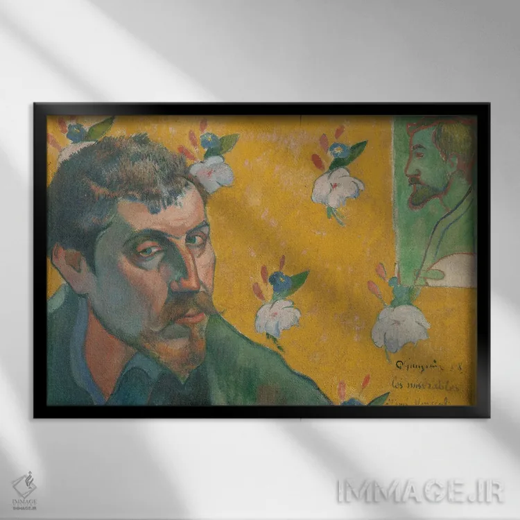 تابلو خودنگاره، بینوایان (الهام از رمان ویکتور هوگو) اثر پل گوگن - نمای قابدار مشکی