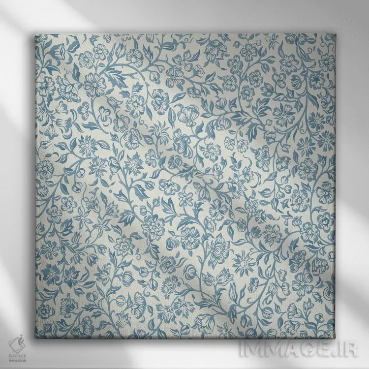 تابلو طرح کاغذدیواری مرتون اثر ویلیام موریس (طراح و هنرمند بریتانیایی) - نمای روبهرو روی دیوار