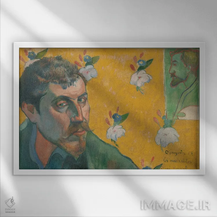 تابلو خودنگاره، بینوایان (الهام از رمان ویکتور هوگو) اثر پل گوگن - نمای قابدار سفید