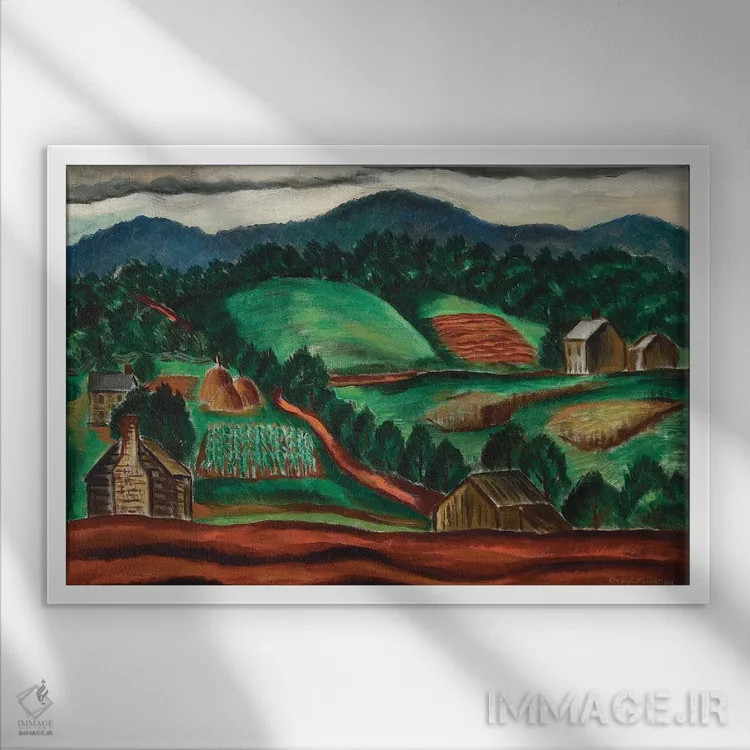 تابلو منظره جنوبی چهارم اثر مالوین گری جانسون - نمای قابدار سفید