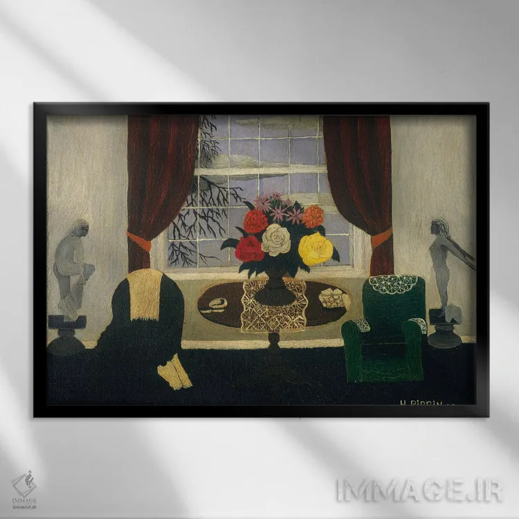 تابلو دکوراسیون داخلی دوره ویکتوریا یک اثر هوریس پیپین - نمای قابدار مشکی