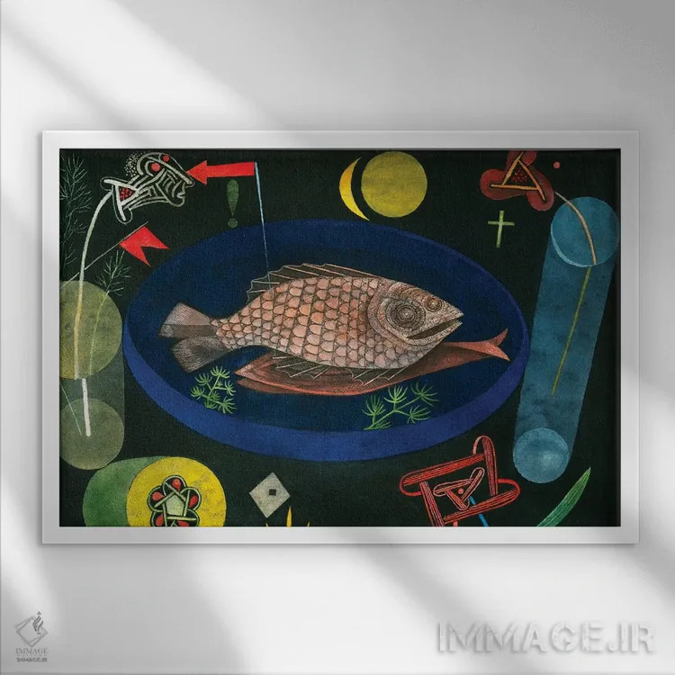 تابلو دور ماهی، ۱۹۲۶ اثر پل کله - نمای قابدار سفید