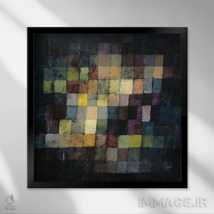 تابلو هارمونی باستانی، ۱۹۲۵ اثر پل کله - نمای قابدار مشکی