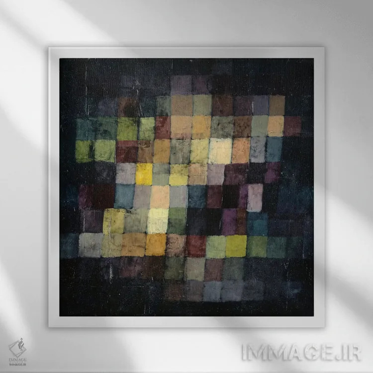 تابلو هارمونی باستانی، ۱۹۲۵ اثر پل کله - نمای قابدار سفید