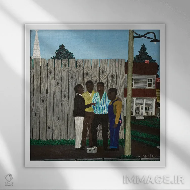 تابلو هماهنگی اثر هوریس پیپین - نمای قابدار سفید