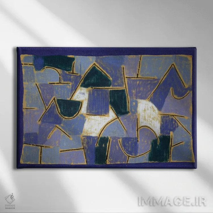 تابلو شب آبی، ۱۹۳۷ اثر پل کله - نمای روبهرو روی دیوار