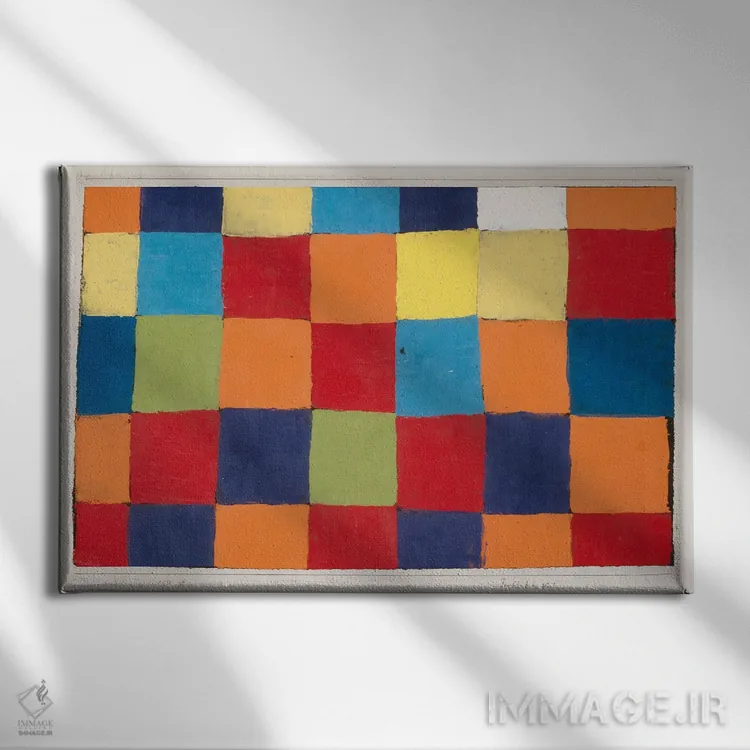 تابلو 1930",جدول رنگی "کو ۱"، ۱۹۳۰ اثر پل کله - نمای روبهرو روی دیوار