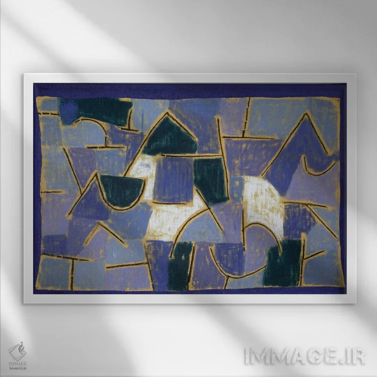 تابلو شب آبی، ۱۹۳۷ اثر پل کله - نمای قابدار سفید