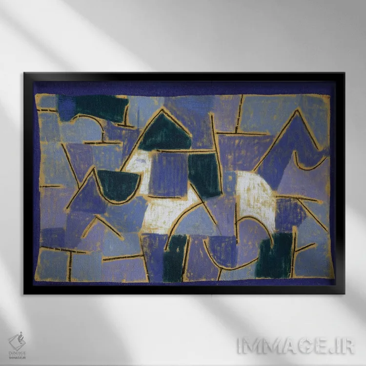 تابلو شب آبی، ۱۹۳۷ اثر پل کله - نمای قابدار مشکی