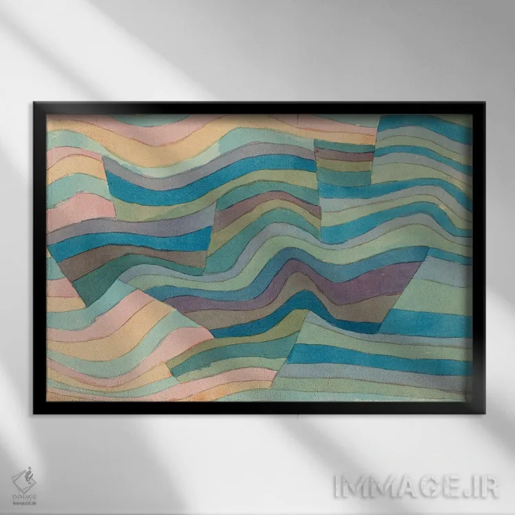 تابلو حرکت بر صخرهها، ۱۹۲۹ اثر پل کله - نمای قابدار مشکی