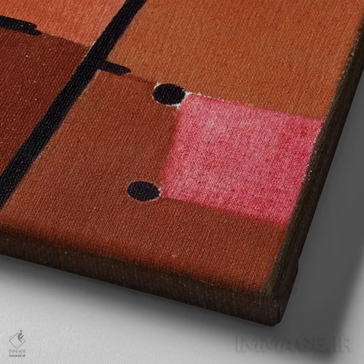 تابلو نگاه در سرخی اثر پل کله - نمای نزدیک بافت بوم