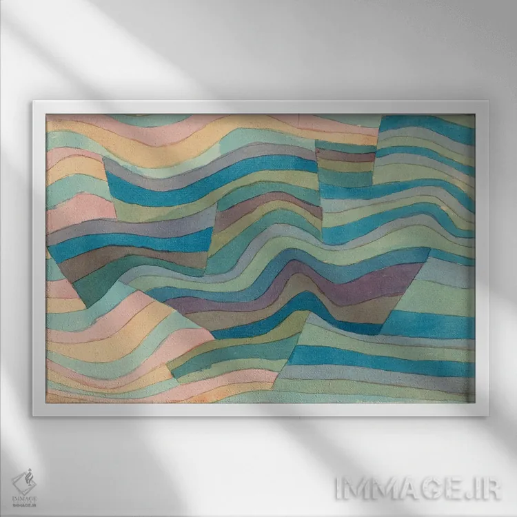 تابلو حرکت بر صخرهها، ۱۹۲۹ اثر پل کله - نمای قابدار سفید