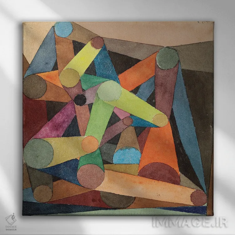 تابلو کوه باز، ۱۹۱۴ اثر پل کله - نمای روبهرو روی دیوار