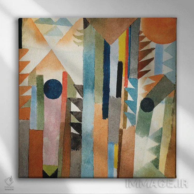 تابلو جنگلی که از بذر رویید، ۱۹۱۵ اثر پل کله - نمای روبهرو روی دیوار