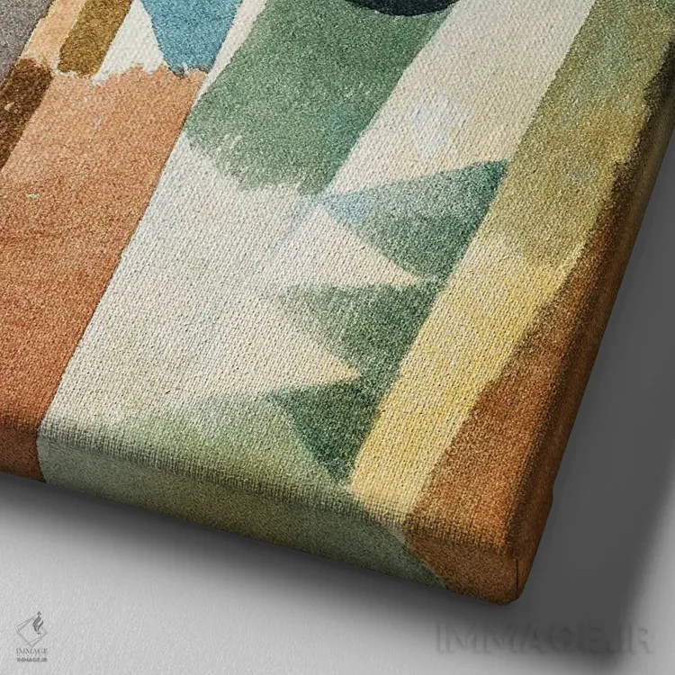 تابلو جنگلی که از بذر رویید، ۱۹۱۵ اثر پل کله - نمای نزدیک بافت بوم