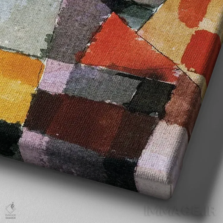 تابلو بیعنوان، ۱۹۱۴ اثر پل کله - نمای نزدیک بافت بوم