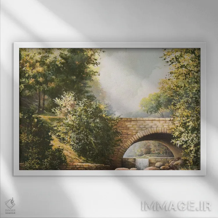 تابلو پل پارک گرنت اثر بروس ناوراکه - نمای قابدار سفید