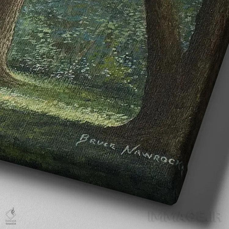 تابلو جاده ساحلی دریاچه شماره ۱ اثر بروس ناوراکه - نمای نزدیک بافت بوم