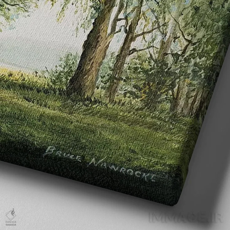 تابلو جاده ساحلی دریاچه شماره ۲ اثر بروس ناوراکه - نمای نزدیک بافت بوم