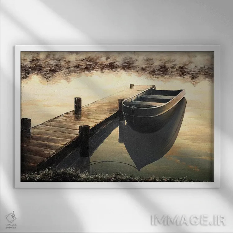 تابلو صبح آرام اثر بروس ناوراکه - نمای قابدار سفید