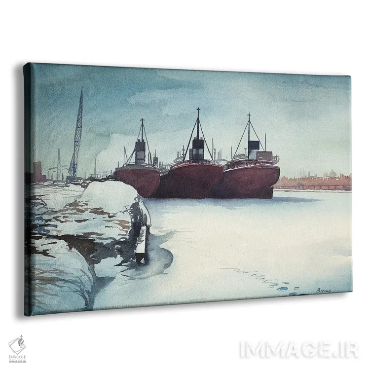 تابلو اسکلهٔ یخزده اثر بروس ناوراکه - نمای پرسپکتیو محصول