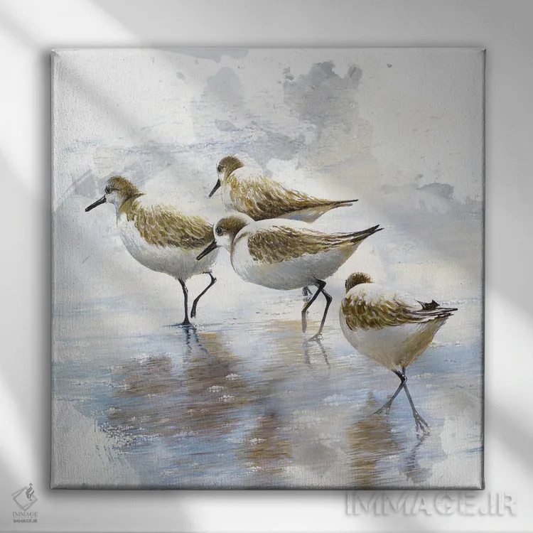 تابلو رقصندگان شن I اثر بروس ناوراکه - نمای روبهرو روی دیوار