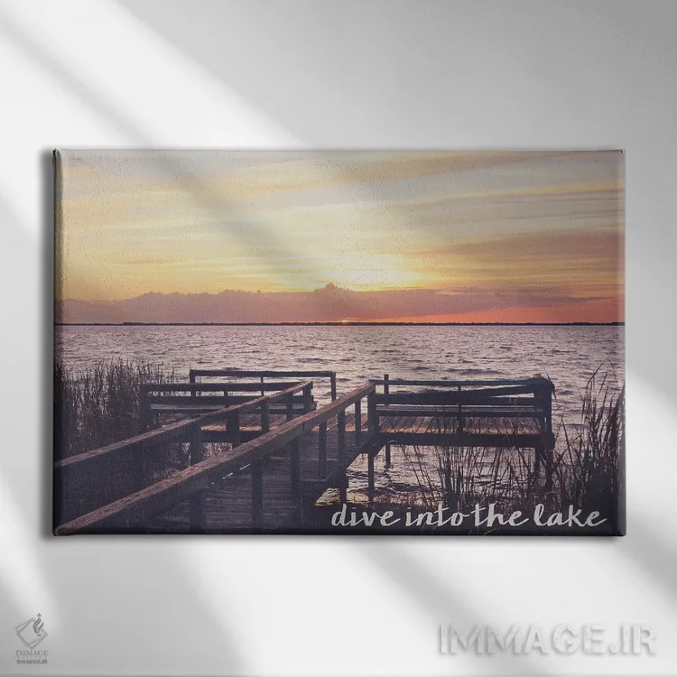 تابلو شیرجه به دریاچه اثر بروس ناوراکه - نمای روبهرو روی دیوار