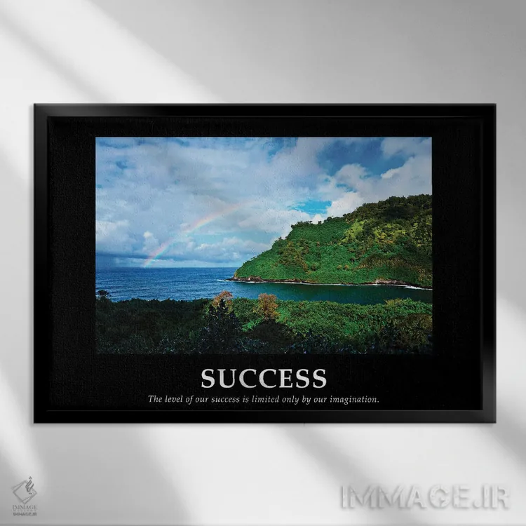 تابلو موفقیت اثر بروس ناوراکه - نمای قابدار مشکی