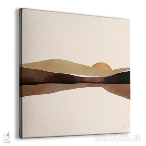 تابلو غروب موکا (غروب قهوهای) اثر بریا نیکول - نمای پرسپکتیو محصول