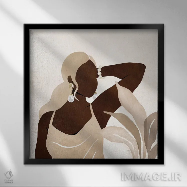 تابلو یاسمین اثر بریا نیکول - نمای قابدار مشکی