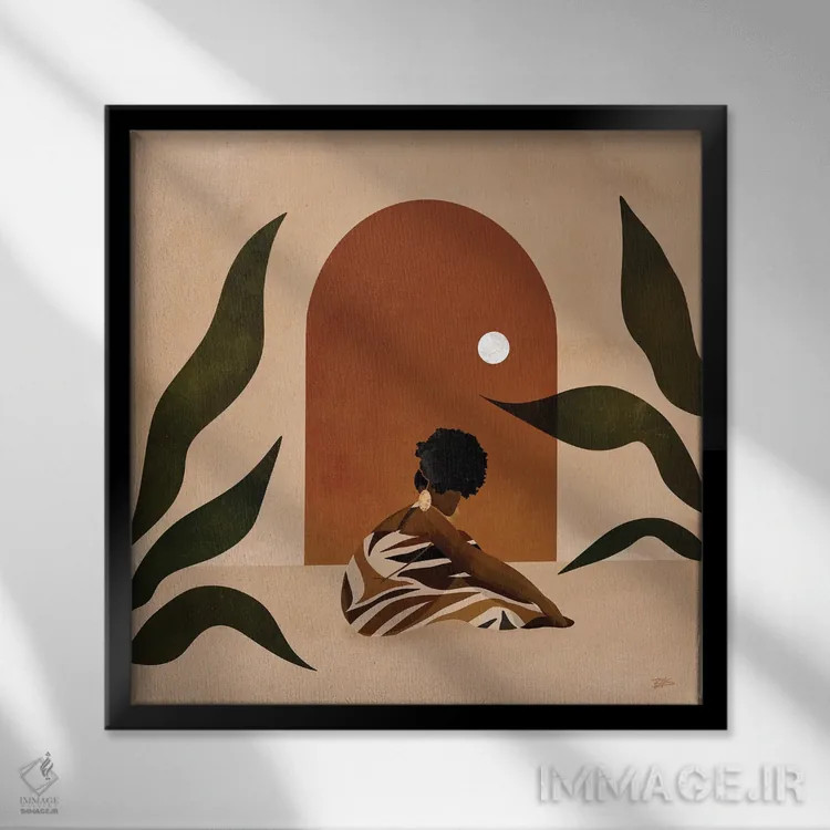 تابلو طلایی اثر بریا نیکول - نمای قابدار مشکی