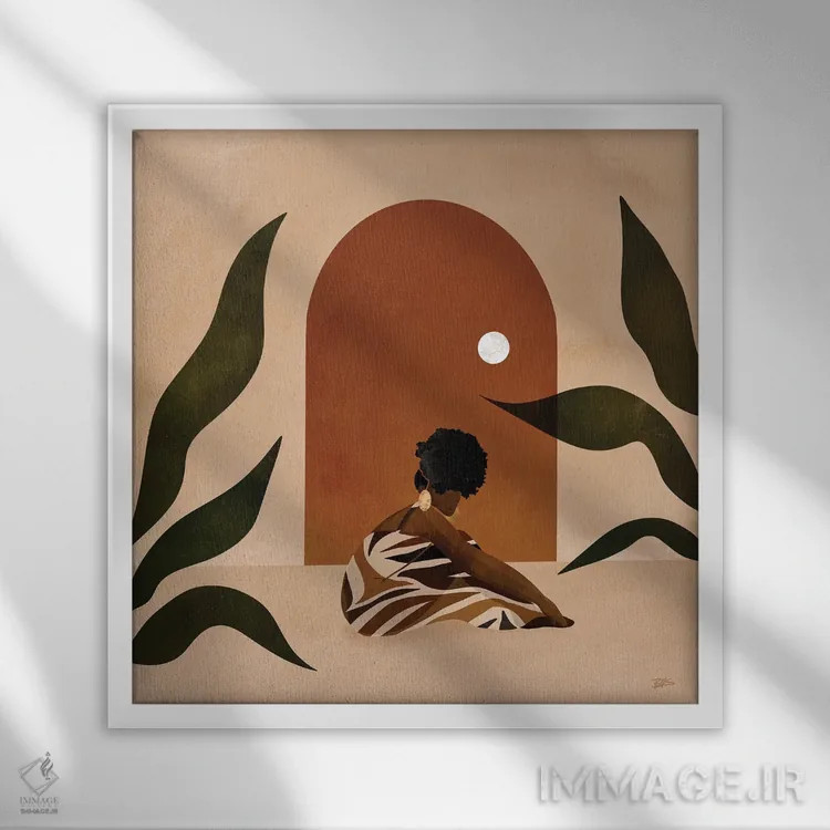 تابلو طلایی اثر بریا نیکول - نمای قابدار سفید