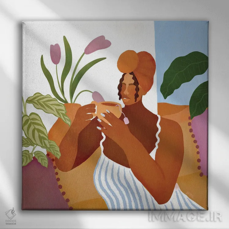 تابلو چای صبحگاهی اثر بریا نیکول - نمای روبهرو روی دیوار