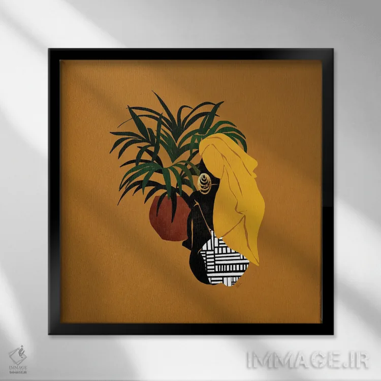 تابلو ایندیا (نام زنانه) اثر بریا نیکول - نمای قابدار مشکی