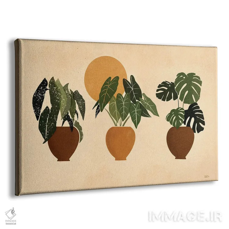 تابلو گیاهان آپارتمانی II اثر بریا نیکول - نمای پرسپکتیو محصول