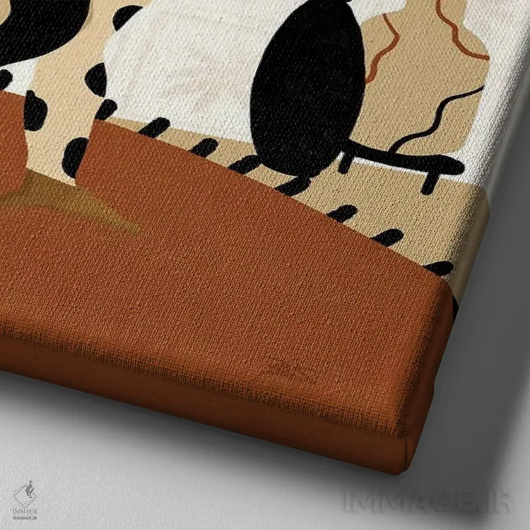 تابلو ملانی اثر بریا نیکول - نمای نزدیک بافت بوم