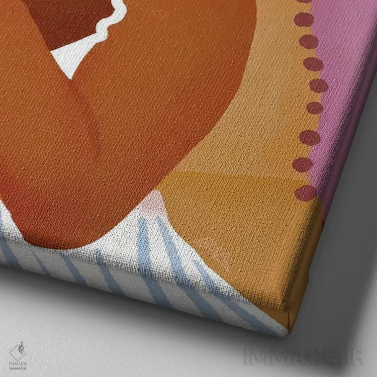 تابلو چای صبحگاهی اثر بریا نیکول - نمای نزدیک بافت بوم