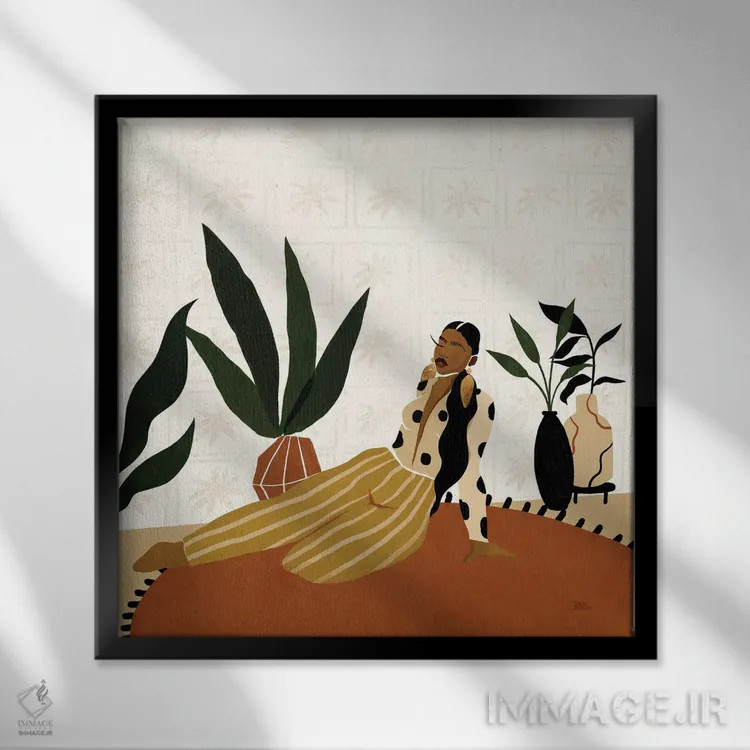 تابلو ملانی اثر بریا نیکول - نمای قابدار مشکی