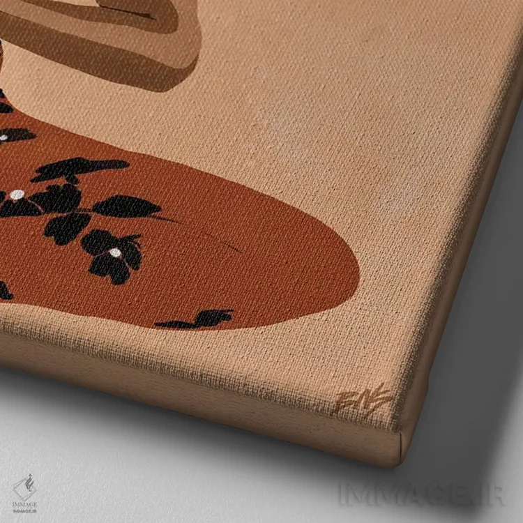 تابلو هارمونی (هماهنگی) اثر بریا نیکول - نمای نزدیک بافت بوم