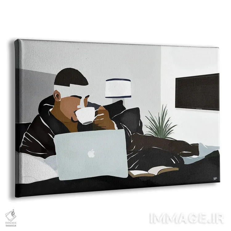 تابلو استراحت اثر بریا نیکول - نمای پرسپکتیو محصول