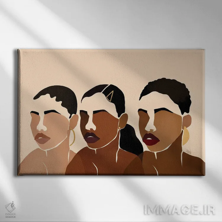 تابلو خواهران I اثر بریا نیکول - نمای روبهرو روی دیوار