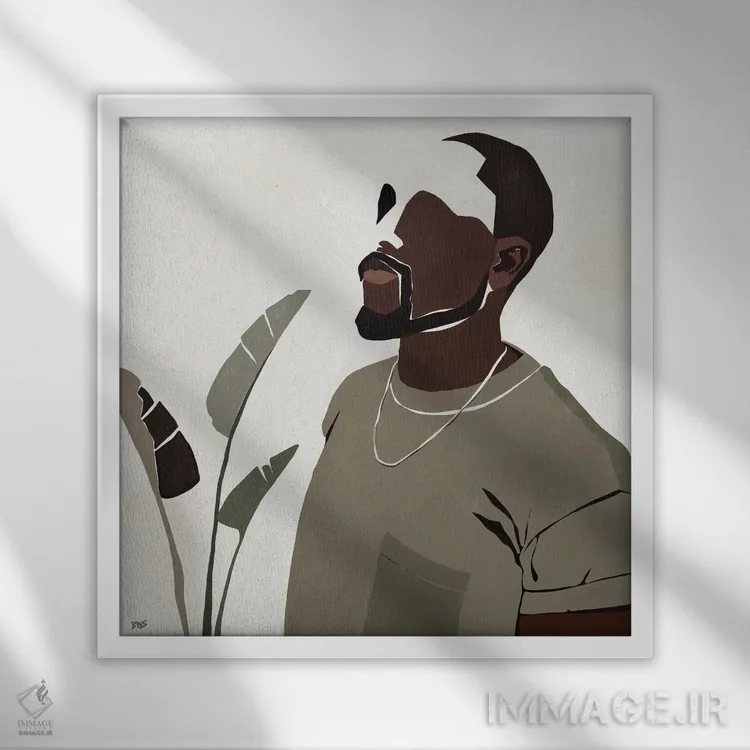 تابلو ایزاک اثر بریا نیکول - نمای قابدار سفید